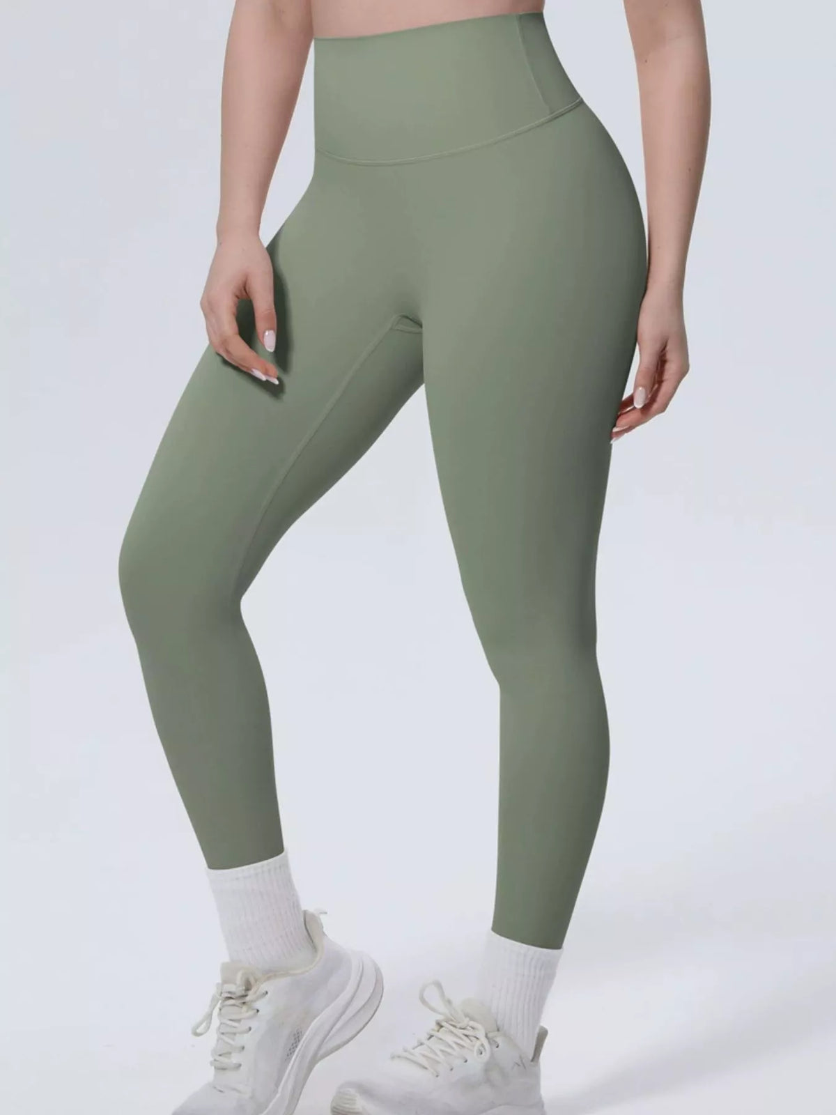 AURBYO women's Seamless Training Leggings in Sage