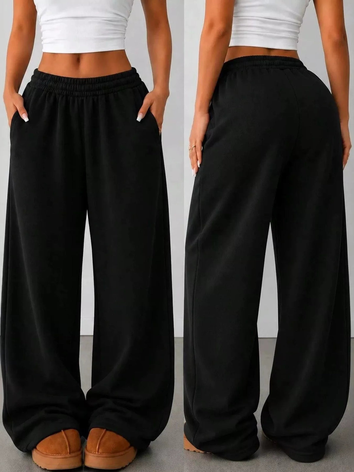 AURBYO women's Everyday Wide-Leg Sweatpants