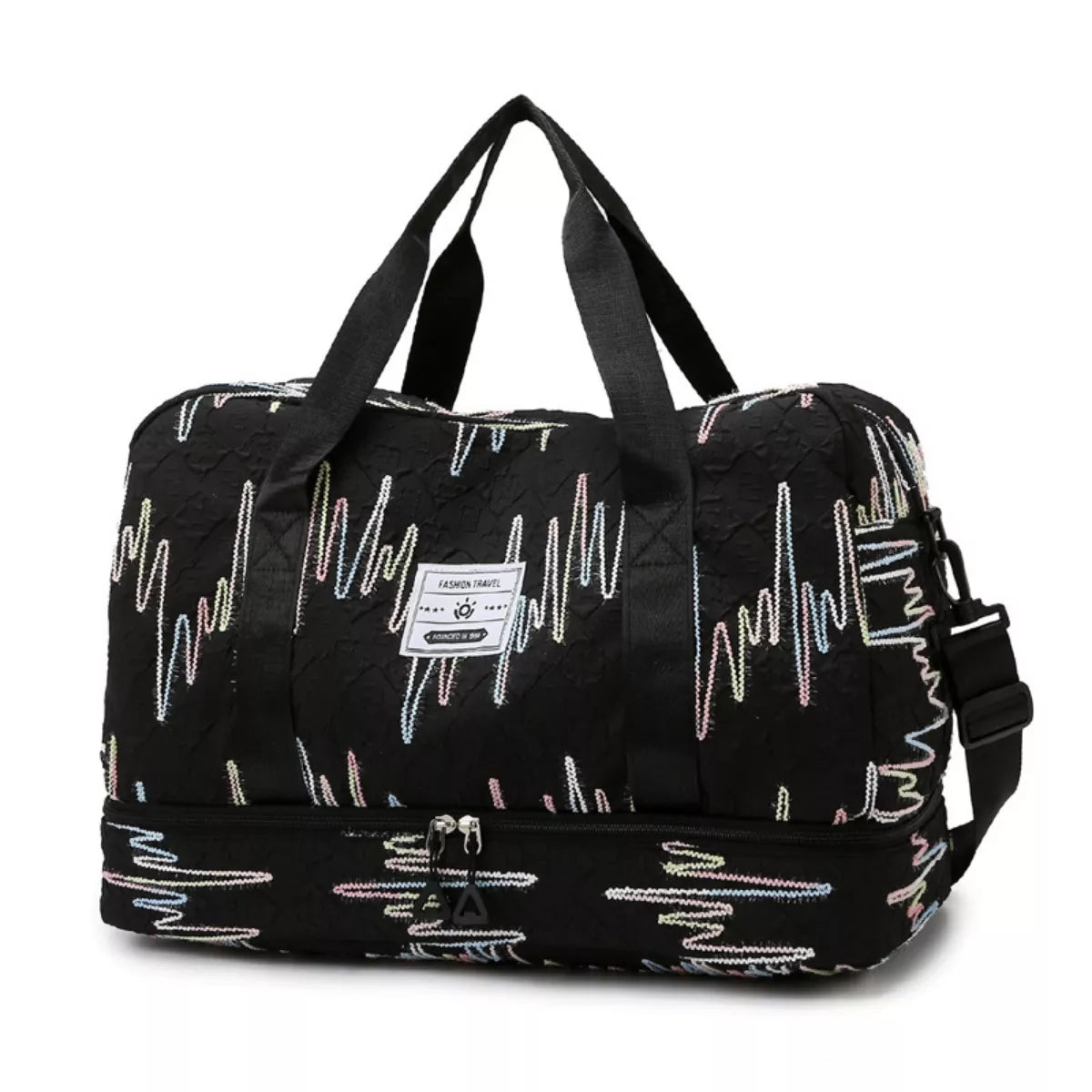 AURBYO Textured Duffel in Black