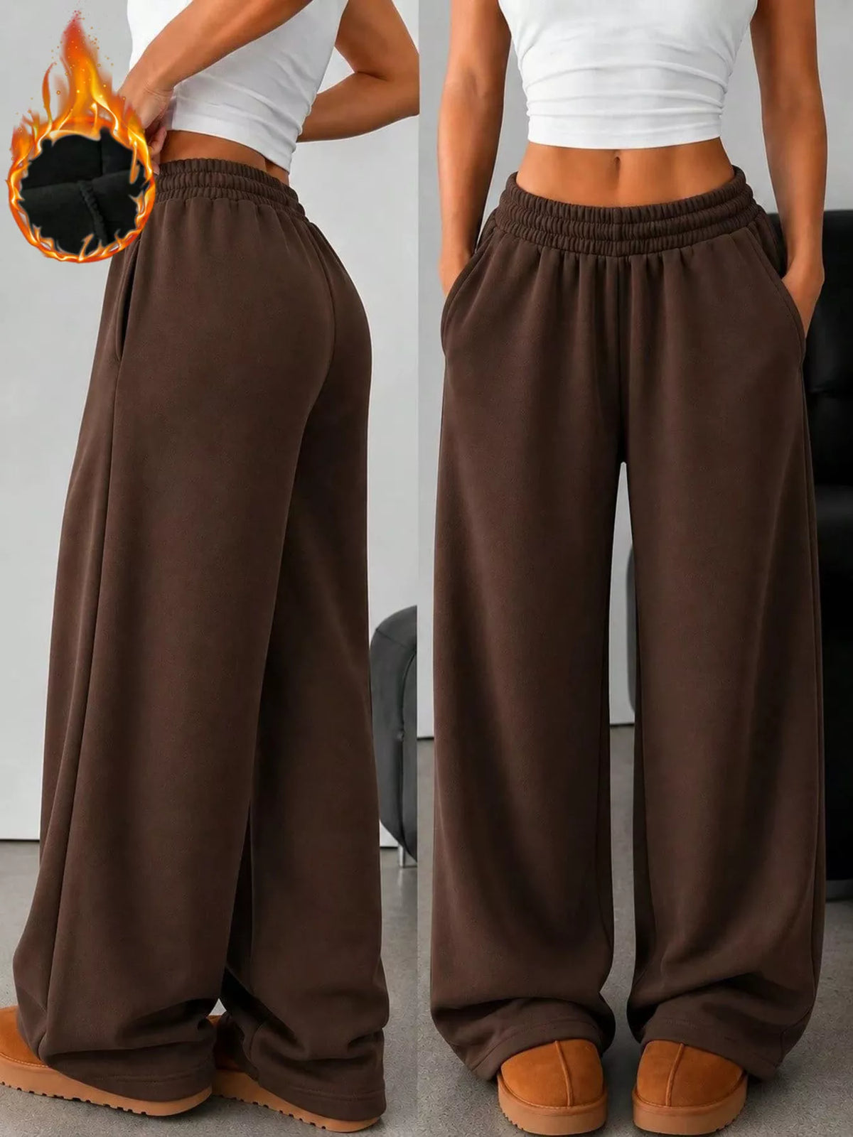 AURBYO women's Everyday Wide-Leg Sweatpants