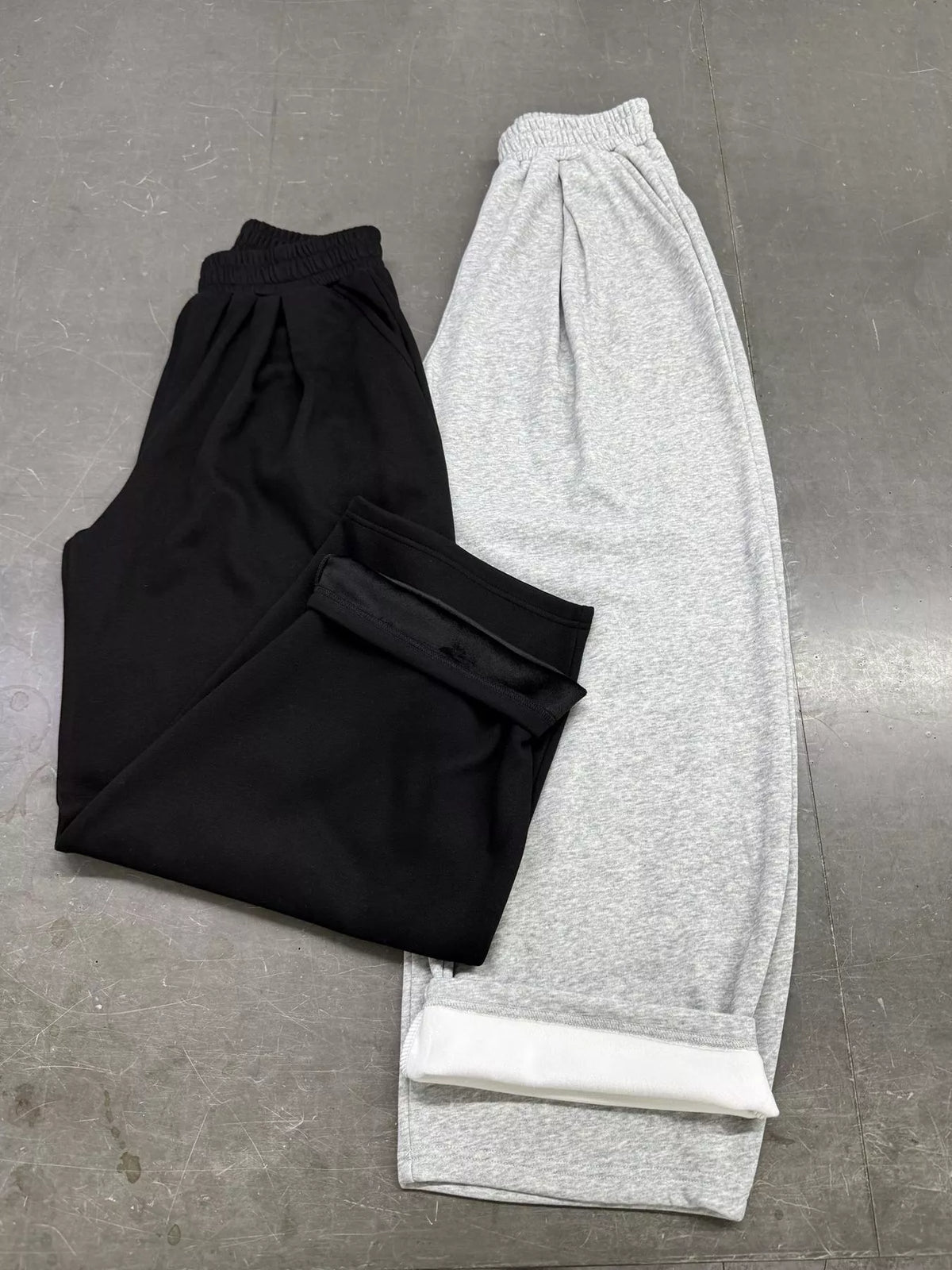 AURBYO women's Pleated Wide-Leg Sweatpants