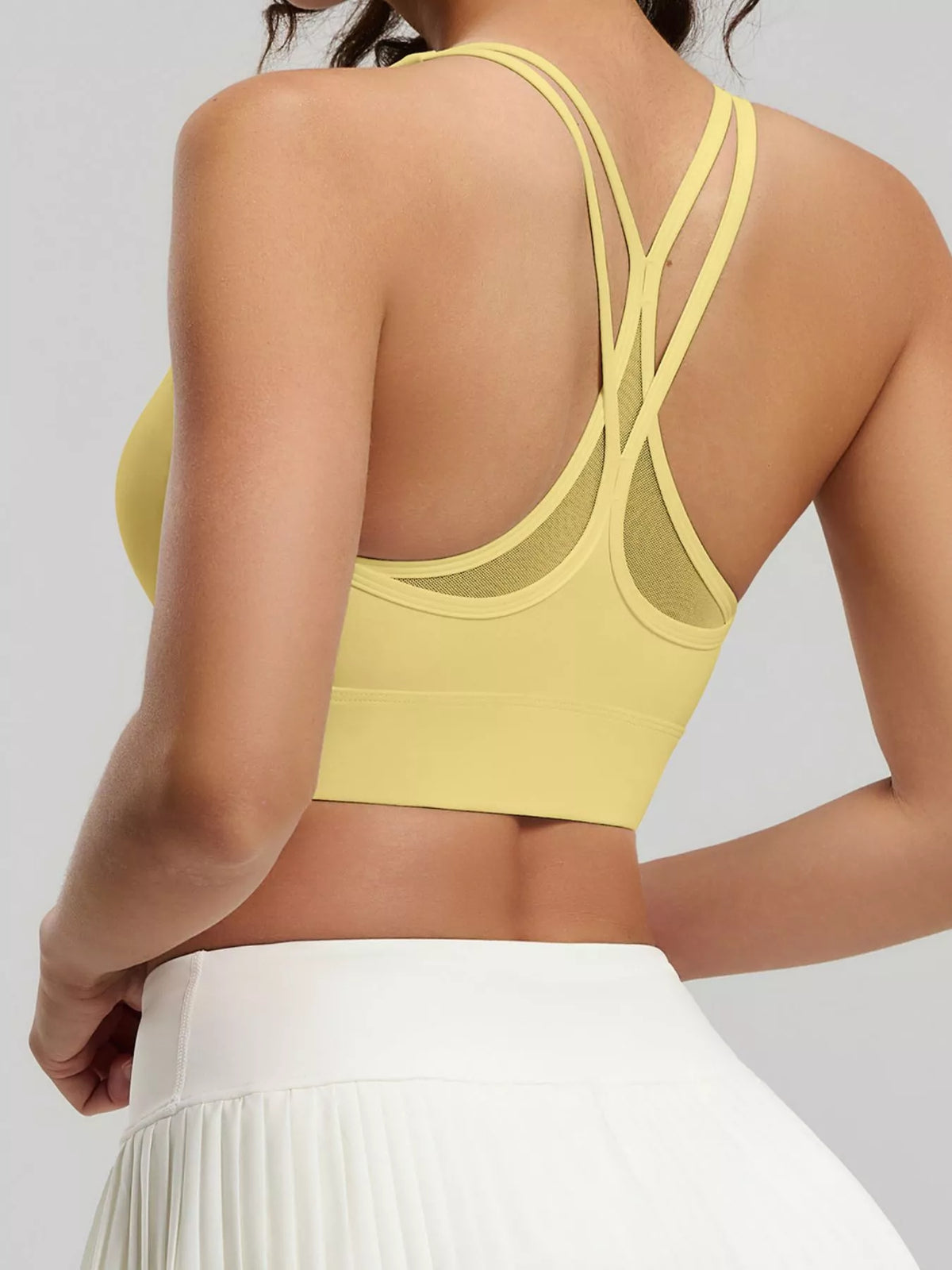 AURBYO women's Cross-Back Sports Bra