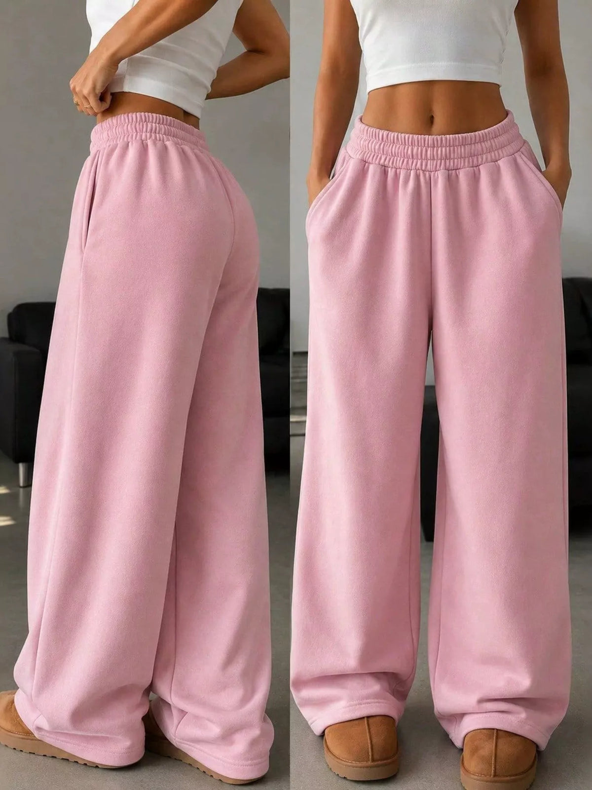 AURBYO women's Everyday Wide-Leg Sweatpants