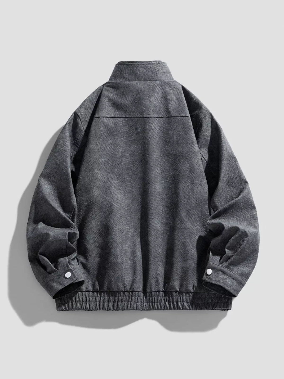 AURBYO men's Stand-Collar Zip Jacket