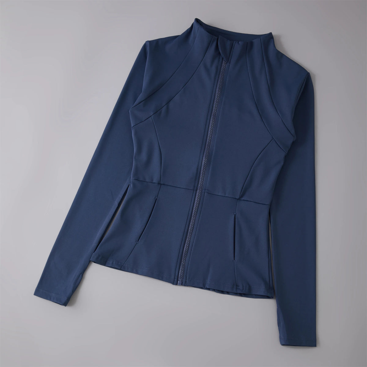 AURBYO women's Fitted Training Jacket in Deep Blue
