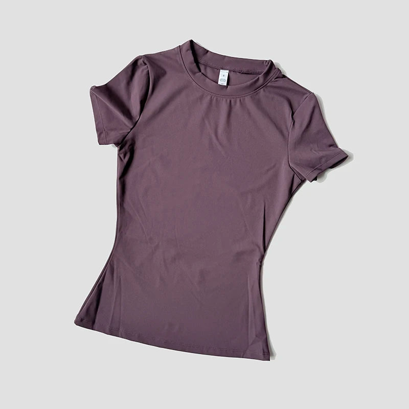 AURBYO women's Contour Training Tee in Purple