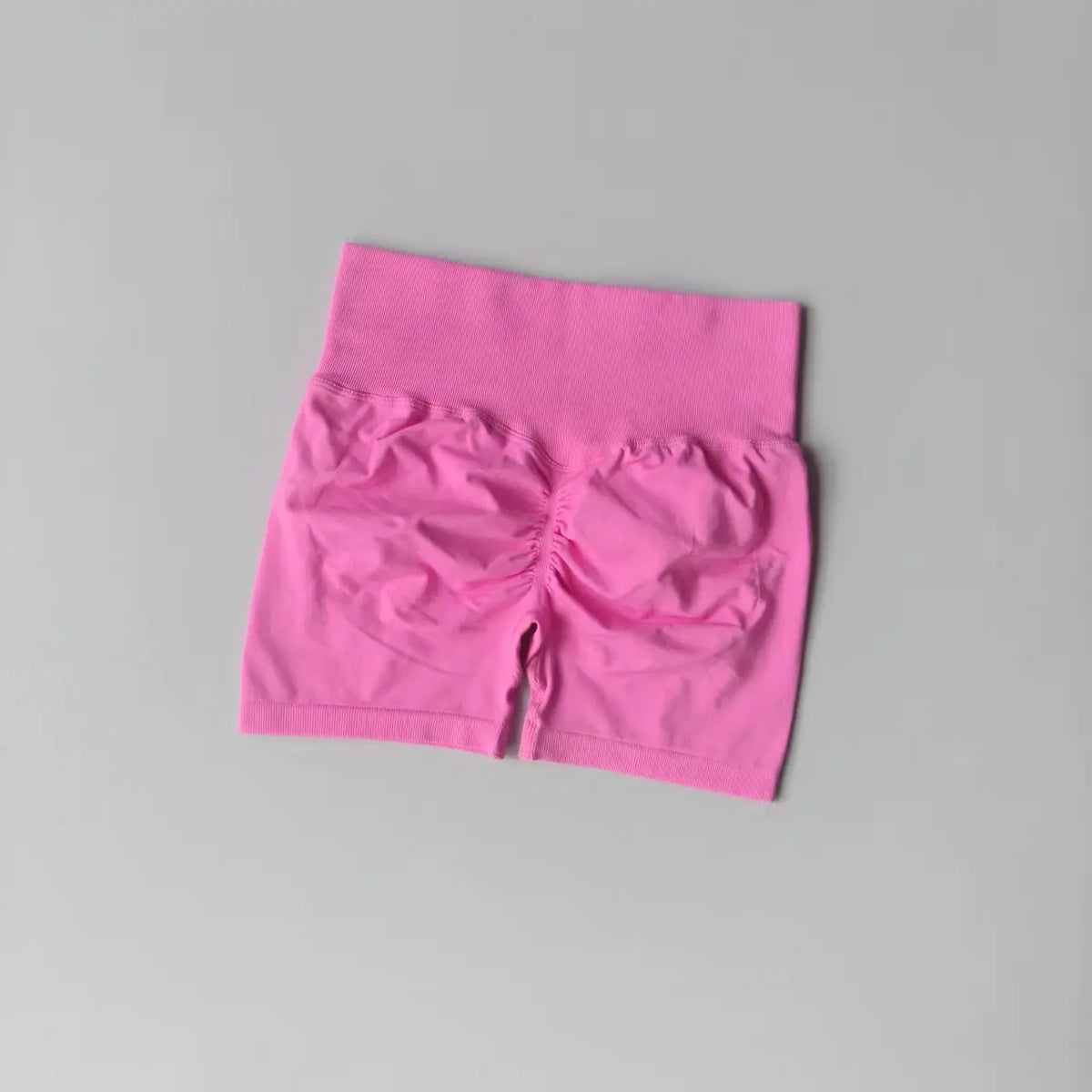 AURBYO women's Seamless Scrunch Shorts in Bright Pink