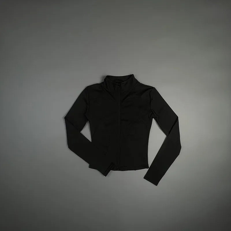 AURBYO women's Cropped Training Jacket in Black