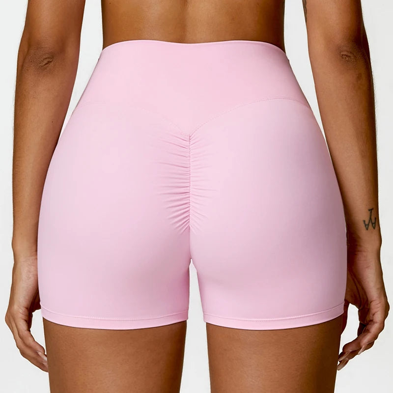 AURBYO women's Curved-Waist Training Shorts