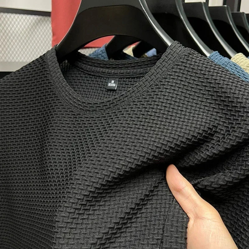 AURBYO men's Ice Silk Tee in Black