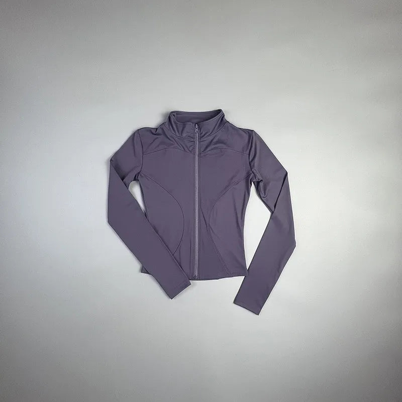 AURBYO women's Cropped Training Jacket in Purple