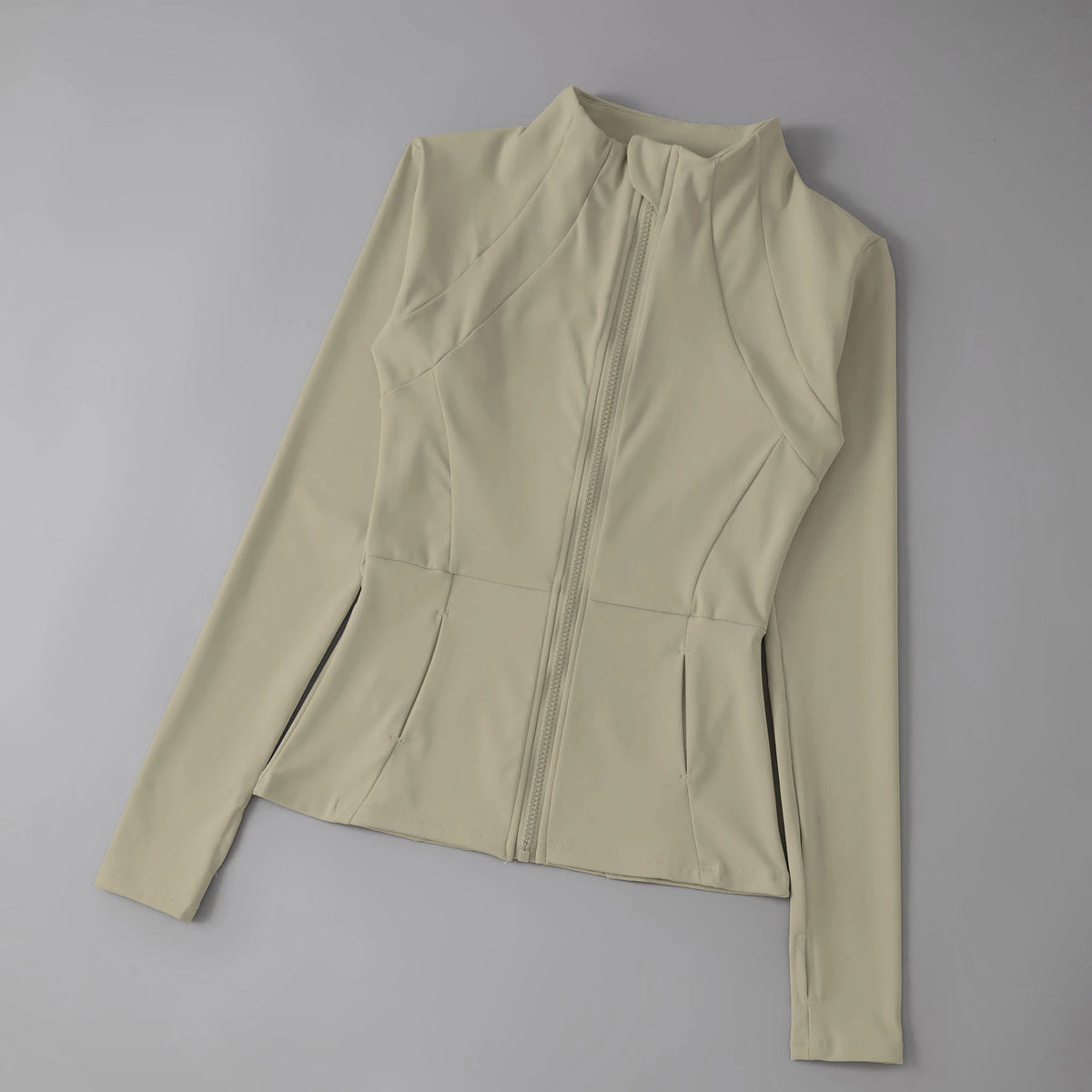 AURBYO women's Fitted Training Jacket in Ivory