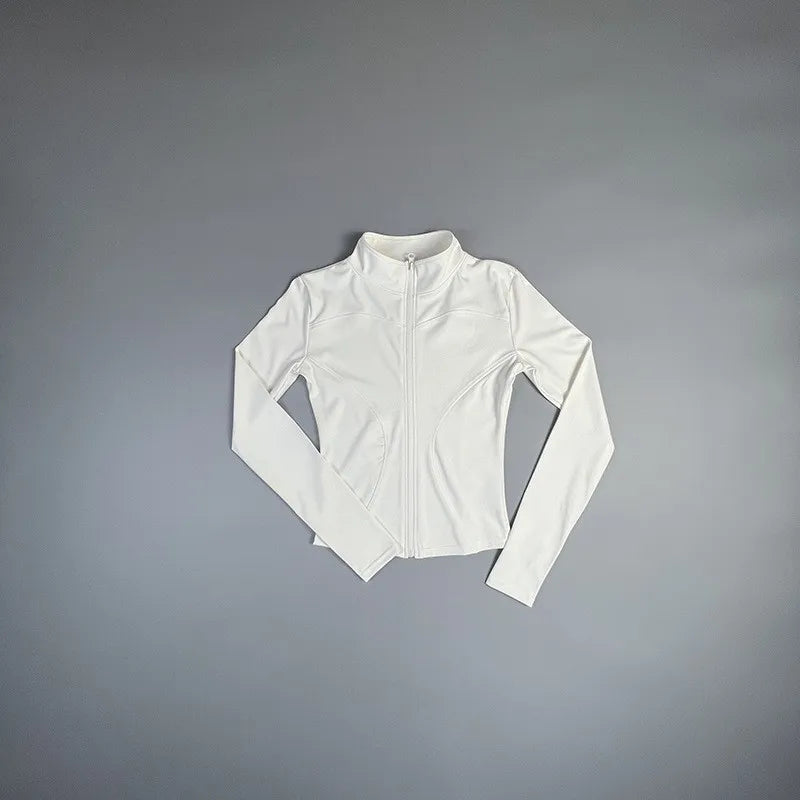AURBYO women's Cropped Training Jacket in White