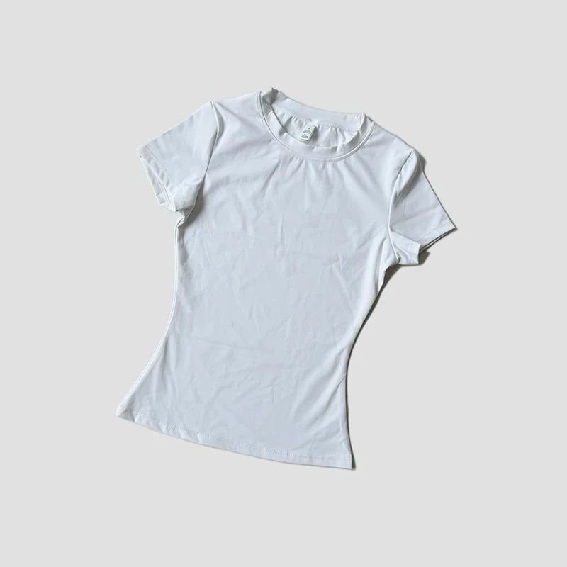 AURBYO women's Contour Training Tee in White