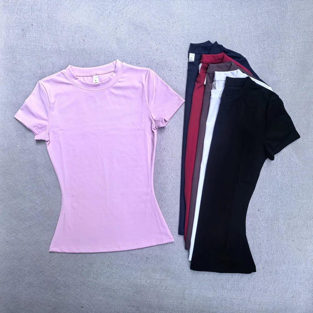 AURBYO women's Seamless Training Tee