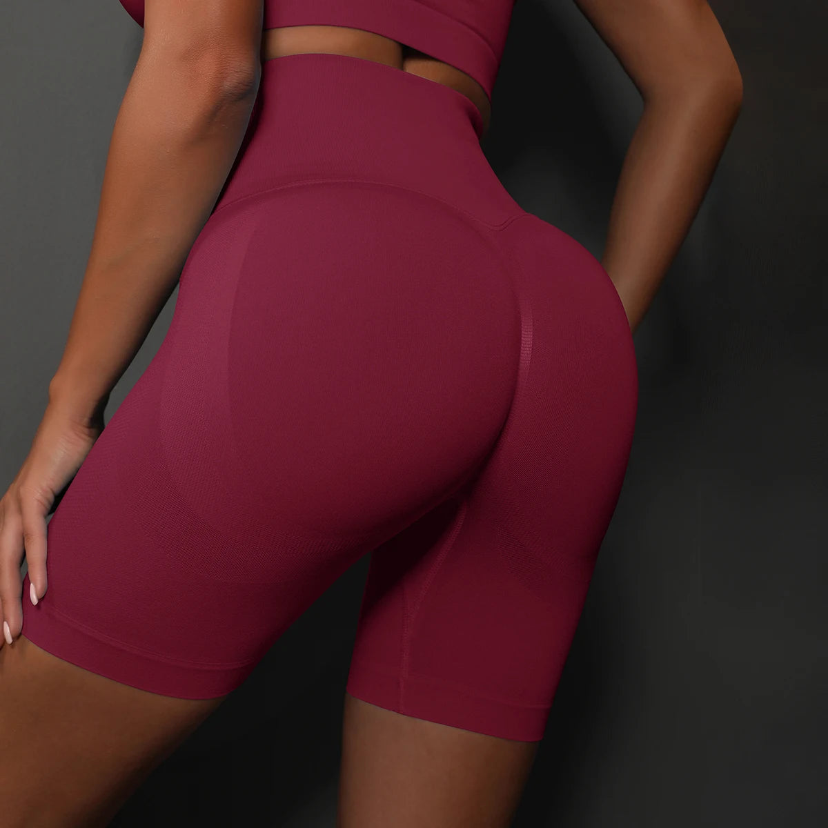 AURBYO women's Seamless Mid-Thigh Shorts