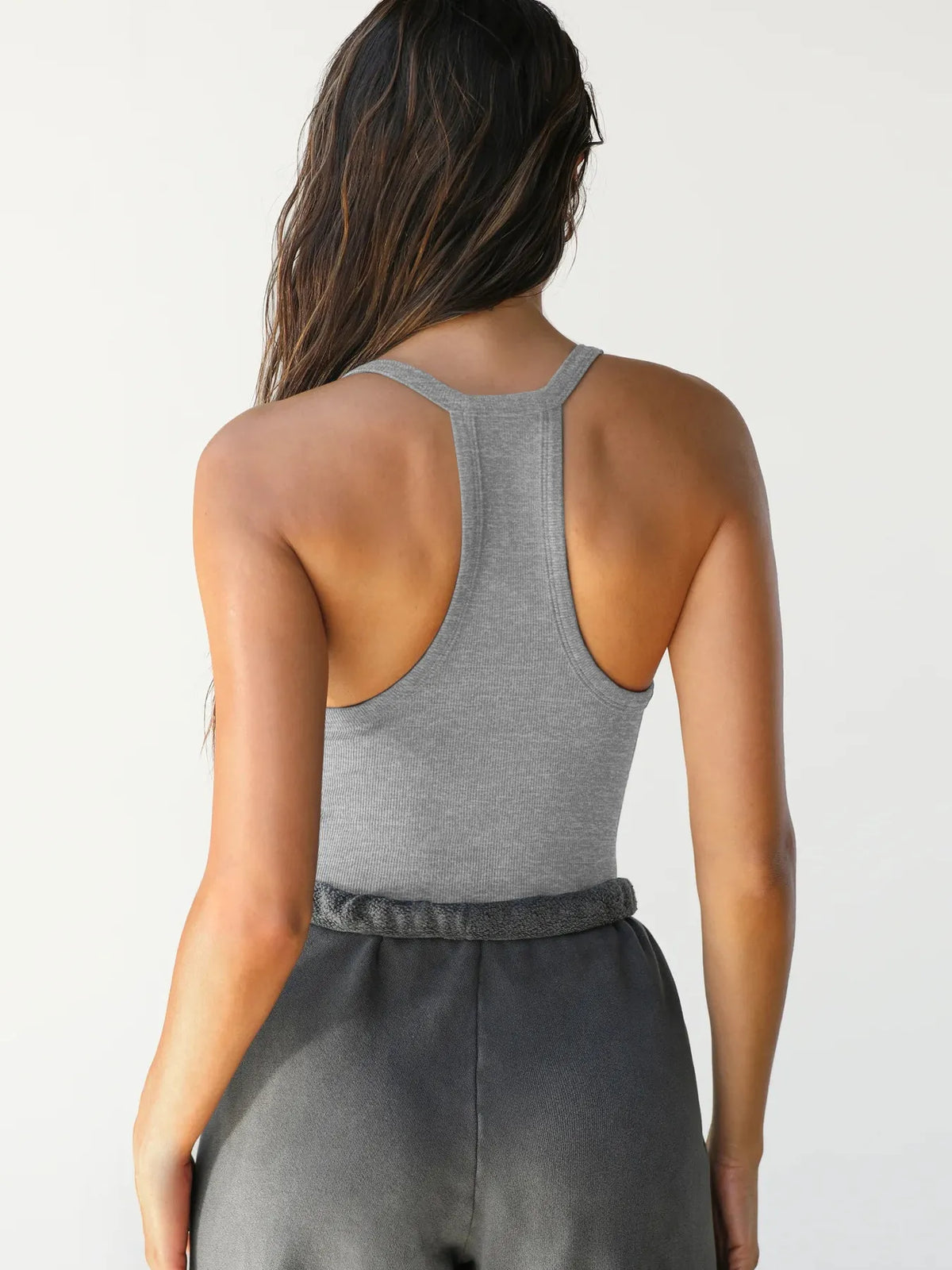 AURBYO women's Ribbed Halter Tank