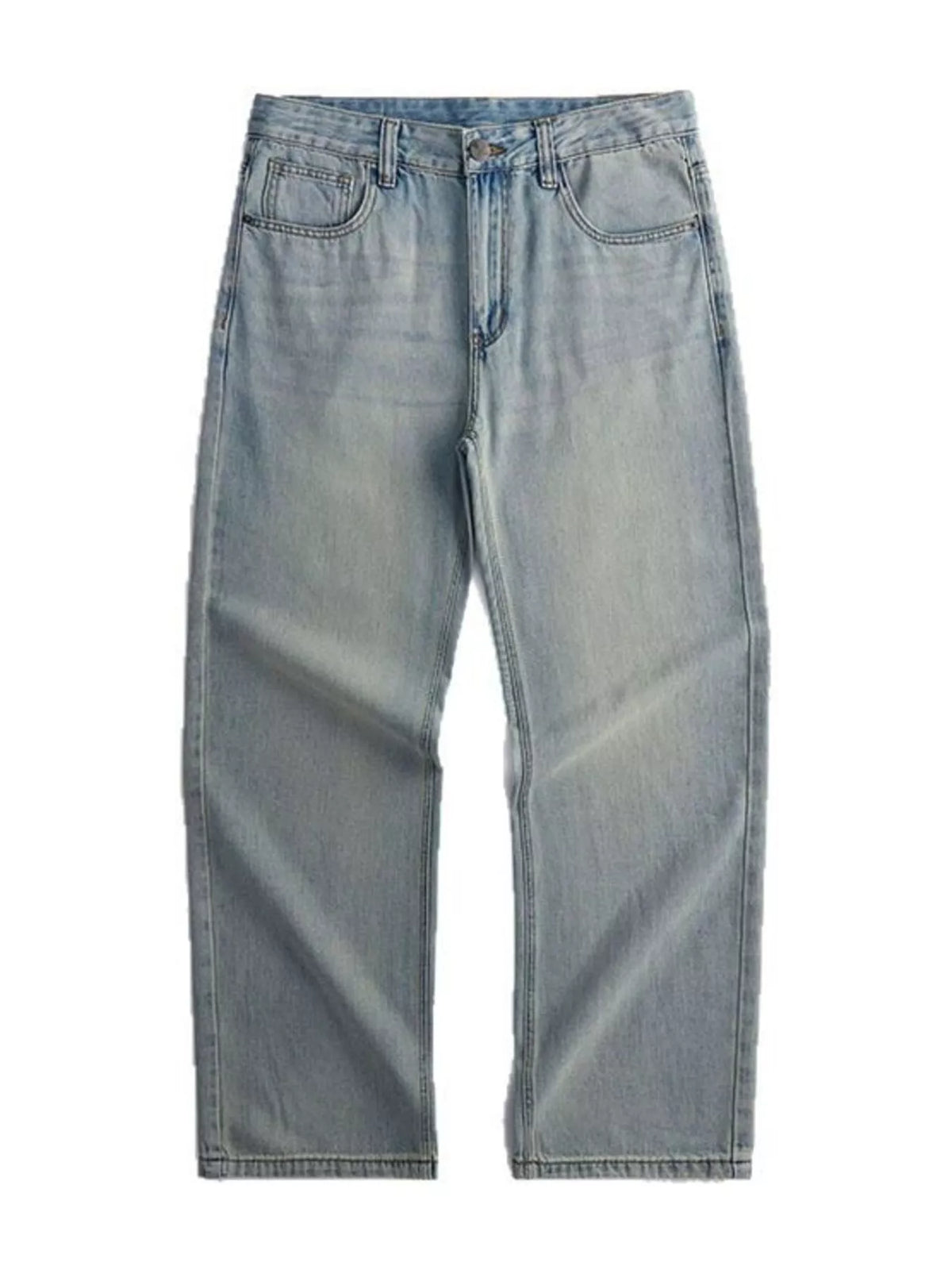 AURBYO men's Light-Wash Relaxed Jeans