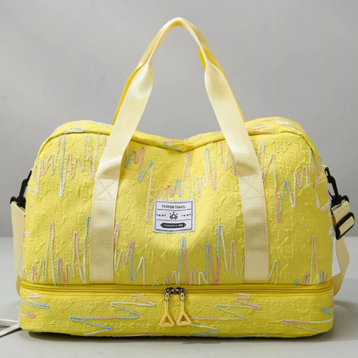 AURBYO Textured Duffel in Yellow